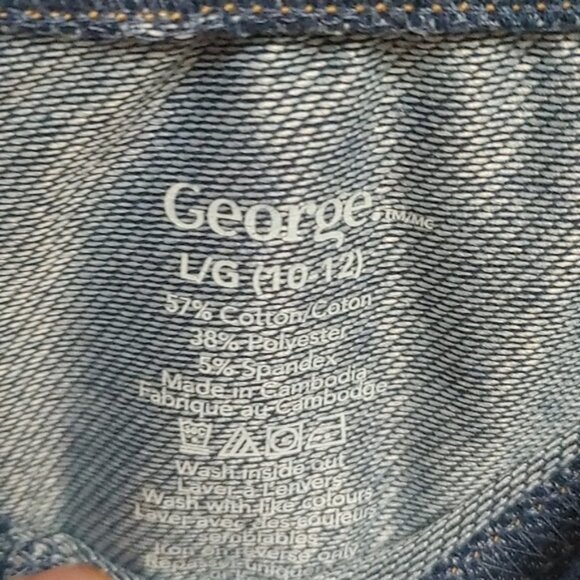 3/$25 George kids children jeggins leggings jeans pants dark blue 10/12 - Picture 4 of 4